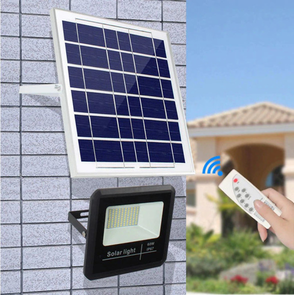 Remote Controlled Solar Flood Light with High Lumens LED