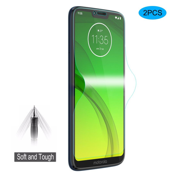 2 PCS ENKAY Hat-Prince 0.1mm 3D Full Screen Protector Explosion-proof Hydrogel Film - Motorola Moto G7 Power