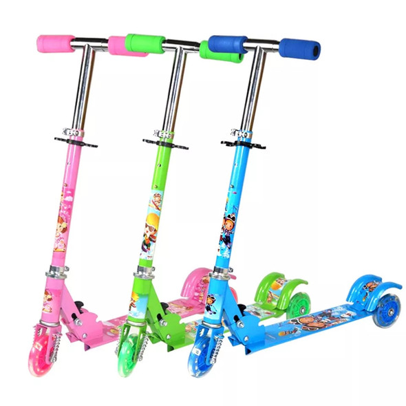 3-Wheel Folding Kick Scooter with LED Lights for Kids