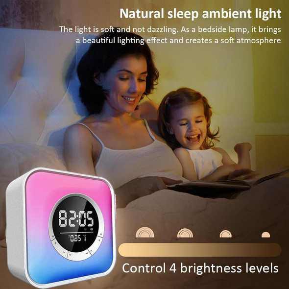 P10 LED Atmosphere Light Bluetooth Speaker with Alarm Thermometer Function