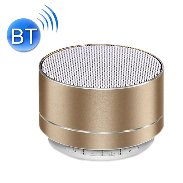 A10 TWS Wireless Bluetooth Mini Portable Speaker, Support TF Card & U Disk & LED(Gold)