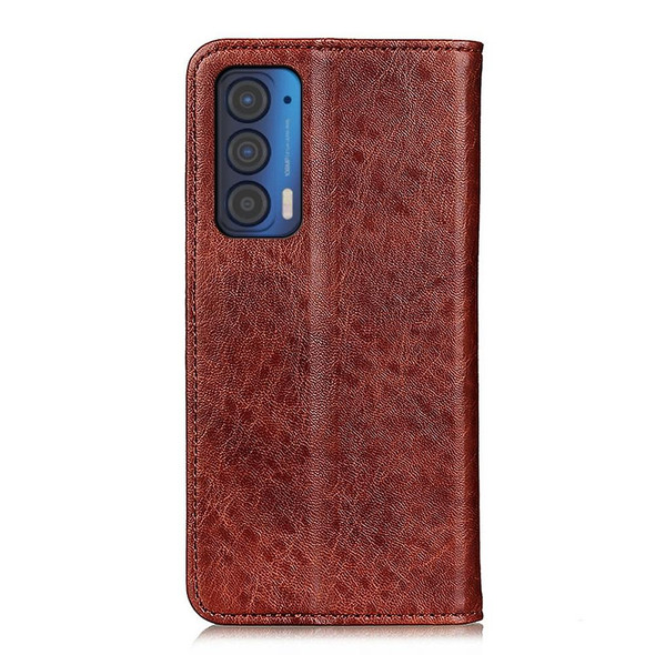 Motorola Edge (2021) Magnetic Crazy Horse Texture Horizontal Flip Leather Case with Holder & Card Slots & Wallet(Brown)