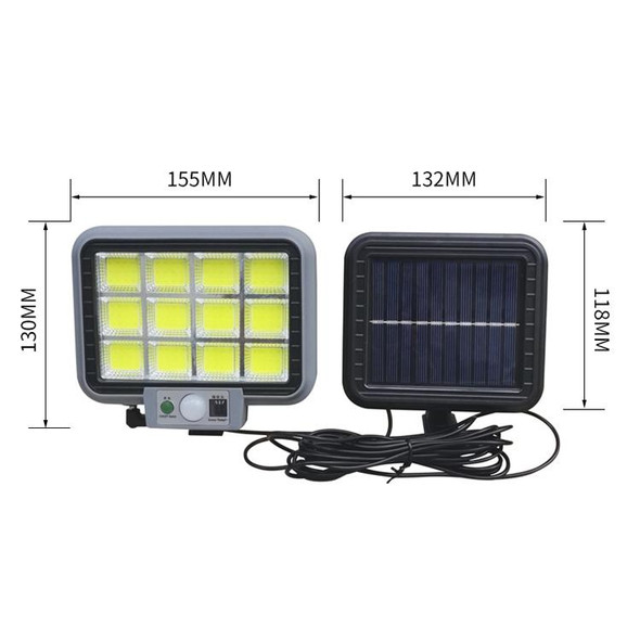 8 x 20 COB Outdoor Waterproof Solar Split Type Wall Light Human Induction Garden Corridor Household Street Light