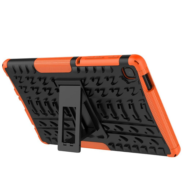 Samsung Galaxy Tab A7 Lite Tire Texture Shockproof TPU+PC Protective Case with Holder(Orange)