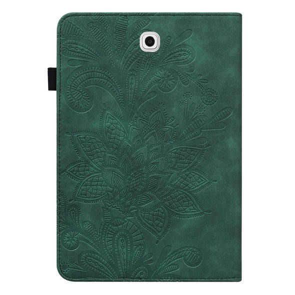 Samsung Galaxy Tab S2 9.7 T810/T815 Lace Flower Embossing Pattern Horizontal Flip Leather Case with Holder & Card Slots & Wallet & Photo Frame(Green)
