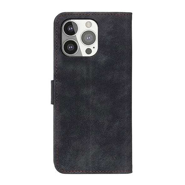 Antelope Texture Magnetic Buckle Horizontal Flip PU Leatherette Case with Card Slots & Wallet & Holder - iPhone 13 Pro(Black)