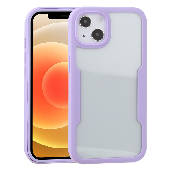 Acrylic + TPU 360 Degrees Full Coverage Shockproof Protective Case - iPhone 13(Purple)