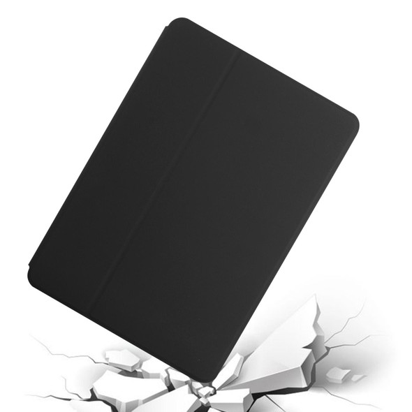 Samsung Galaxy Tab S6 Lite 10.4 P610/P615 Dual-Folding Horizontal Flip Tablet Leather Case with Holder & Sleep / Wake-up Function(Black)