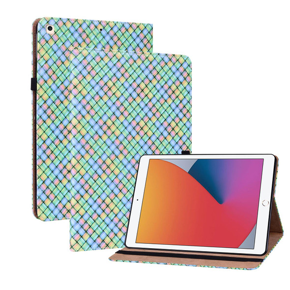Color Weave Smart Leatherette Tablet Case - iPad 10.2 2019/Air 2019/10.5/10.2 2020/2021(Rainbow)