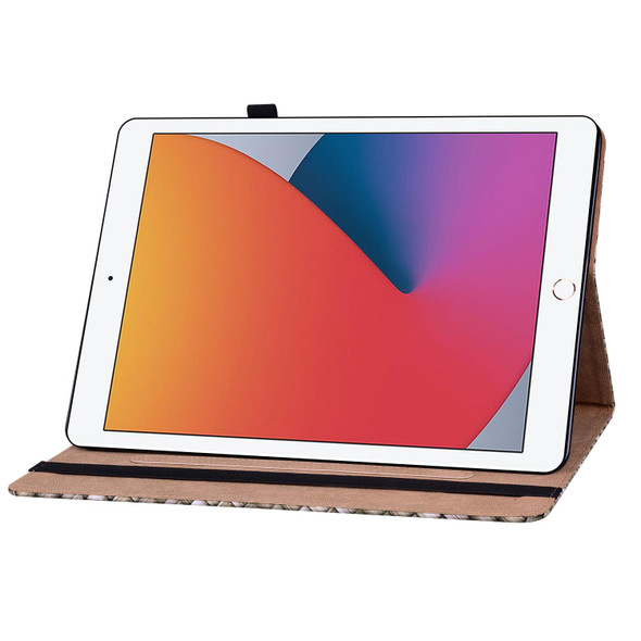 Color Weave Smart Leatherette Tablet Case - iPad 10.2 2019/Air 2019/10.5/10.2 2020/2021(Brown)