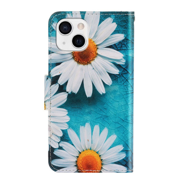 3D Colored Drawing Horizontal Flip Leatherette Phone Case - iPhone 13(Chrysanthemum)