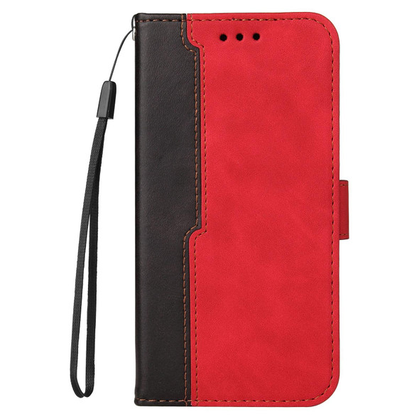 Samsung Galaxy S20 FE / S20 Lite 5G / 4G Business Stitching-Color Horizontal Flip PU Leather Case with Holder & Card Slots & Photo Frame(Red)