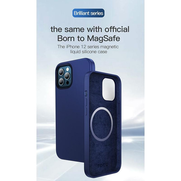 TOTUDESIGN AA-159 Brilliant Series MagSafe Liquid Silicone Protective Case - iPhone 12 Pro Max(Green)