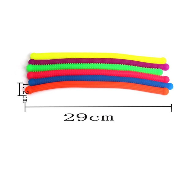 10 PCS Environmental Protection Round Head TPR Decompression Soft Rubber Noodle Rope, Random Color Delivery