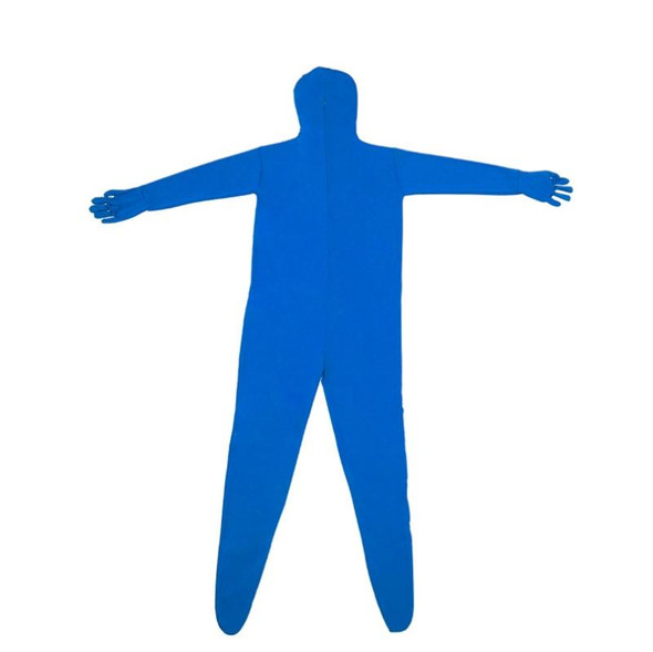 Photo Stretchy Body Green Screen Suit Video Chroma Key Tight Suit, Size: 180cm(Blue  One-piece)