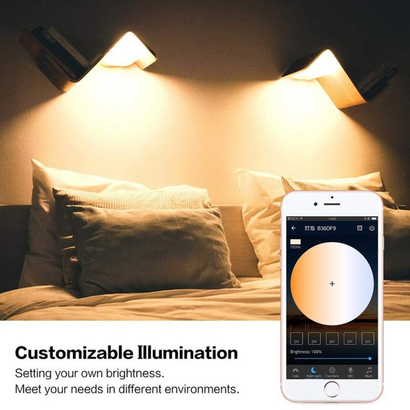 7W  E27 RGBCW WIFI LED smart bulb wireless smart home automation light(RGBCW+Warm White+White)