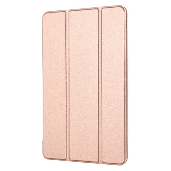 Huawei MatePad 11 (2021) GEBEI Shockproof Horizontal Flip Leather Case with Three-folding Holder(Rose Gold)