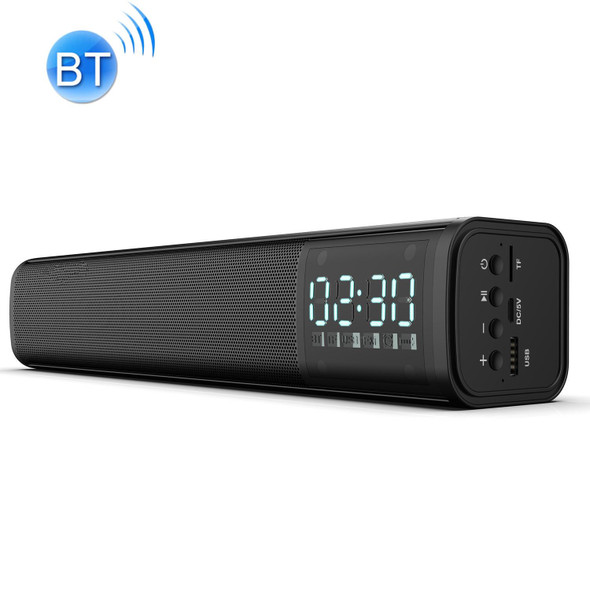 C2 10W TWS Wireless Outdoor Portable Speaker Bass Home Theater Subwoofer Soundbar Audio, Support Clock and Alarm