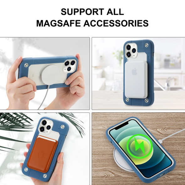 Colorful Magsafe Magnetic Phone Case - iPhone 12 / 12 Pro(Daisy Blue)