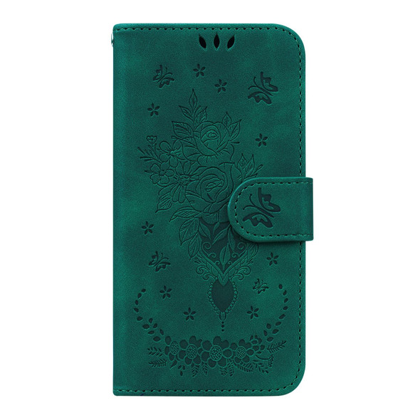 Butterfly Rose Embossed Leatherette Phone Case - iPhone 11(Green)