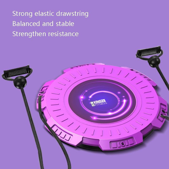 KINGZE Home Waist Twist Board Fitness Equipment Sports Abdomen Revolving Twisting Machine, Specification: Purple + Pull Rope