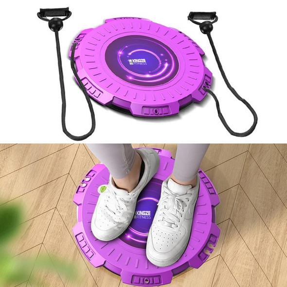 KINGZE Home Waist Twist Board Fitness Equipment Sports Abdomen Revolving Twisting Machine, Specification: Purple + Pull Rope