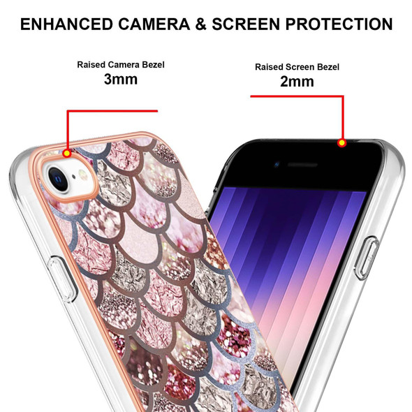 Electroplating IMD TPU Phone Case - iPhone SE 2022 / SE 2020 / 8 / 7(Pink Scales)