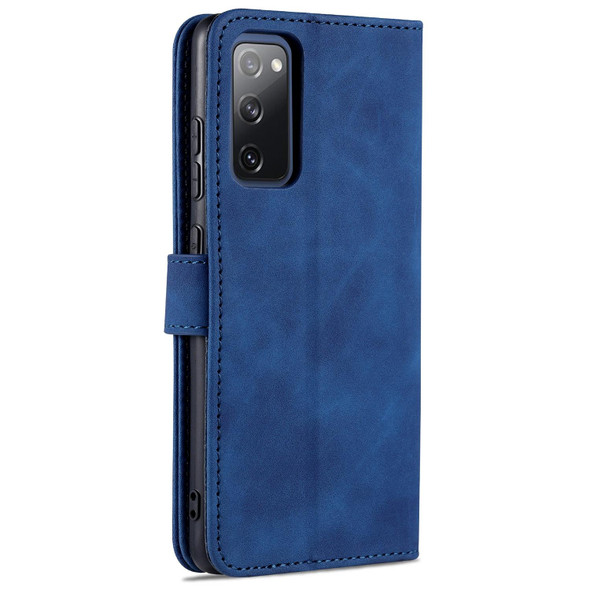 Samsung Galaxy S20 FE / S20 Lite / S20 Fan Edition / S20 FE 5G / S20 FE 2022 AZNS Skin Feel Calf Texture Horizontal Flip Leather Case with Card Slots & Holder & Wallet(Blue)