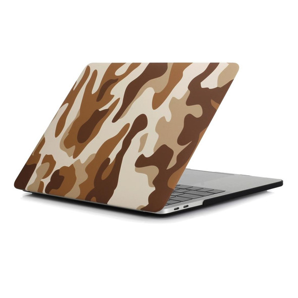 Camouflage Pattern Laptop Water Decals PC Protective Case - Macbook Pro 15.4 inch A1286(Brown Camouflage)