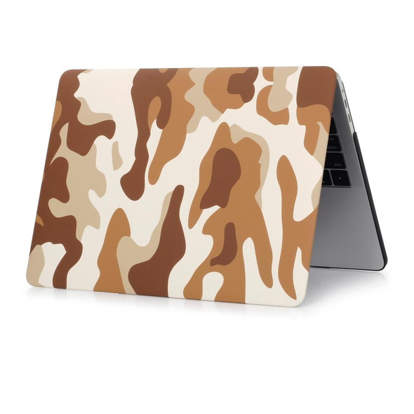 Camouflage Pattern Laptop Water Decals PC Protective Case - Macbook Pro 15.4 inch A1286(Brown Camouflage)