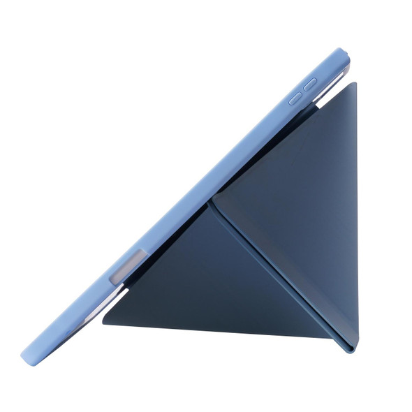 Deformation Transparent Acrylic Horizontal Flip PU Leatherette Tablet Case with Multi-folding Holder & Sleep / Wake-up Function & Pen Slot - iPad Pro 11.0 2021 / 2020 / 2018(Black)