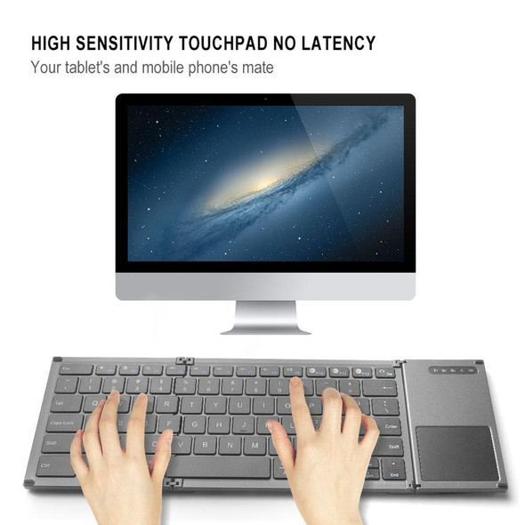 B066S Multi-function Ultra-thin Mini Wireless Three Fold Bluetooth Keyboard