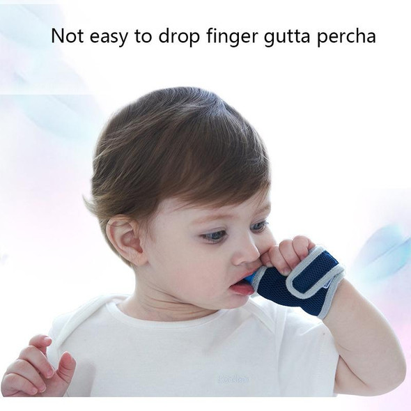 ZT001 Baby Silicone Molar Finger Cots Children Anti-Bite Hand Breathable Thumb Cots Teether Maternal And Baby Products(Blue)