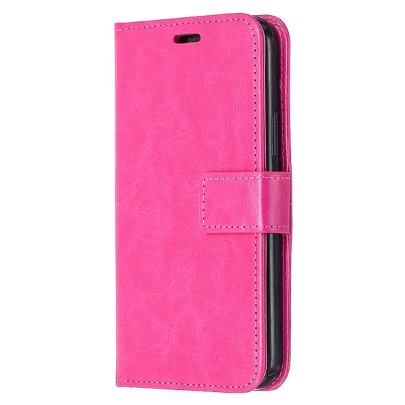 Crazy Horse Texture Horizontal Flip Leatherette Case with Holder & Card Slots & Wallet & Photo Frame for iPhone 13 Pro Max(Rose Red)