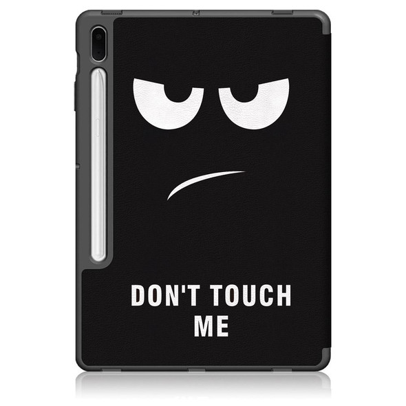 Samsung Galaxy Tab S7 FE 12.4 inch Painted TPU Horizontal Flip Tablet Leather Case with 3-Fold Holder & Sleep / Wake-up Function(Big Eye)