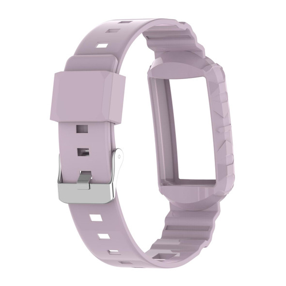 Fitbit Charge 4 Silicone One Body Armor Watch Band(Light Purple)