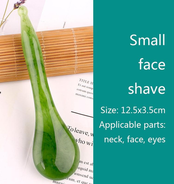 10 PCS Resin Scraping Sheet Massage Facial Tendon Stick Beauty Salon Shave Board Acupuncture Pen, Color Classification: Emerald Green Face Shave