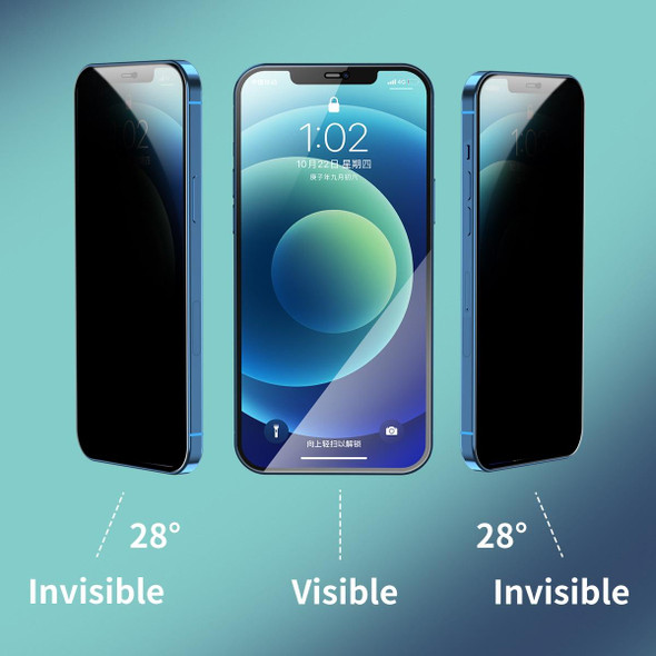 2 PCS ENKAY Hat-Prince Full Coverage 28 Degree Privacy Screen Protector Anti-spy Tempered Glass Film - iPhone 11 Pro Max