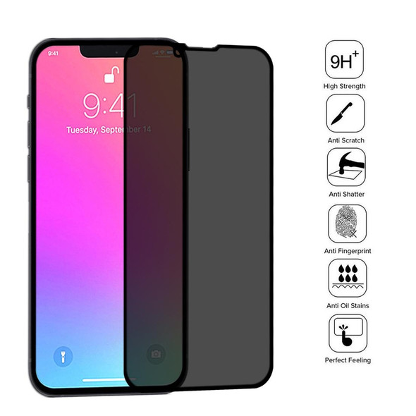 25 PCS Anti-peeping Plasma Oil Coated High Aluminum Wear-resistant Tempered Glass Film - iPhone 13 / 13 Pro