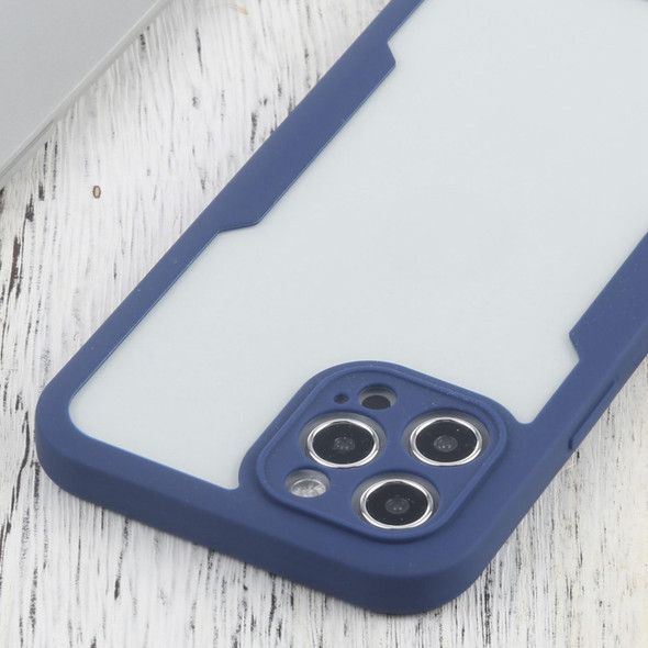 Acrylic + TPU 360 Degrees Full Coverage Shockproof Protective Case - iPhone 12 Pro Max(Blue)