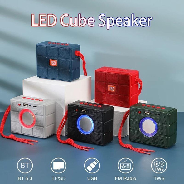 T&G TG311 LED Flashlight Portable Bluetooth Speaker, Support TF Card / FM / 3.5mm AUX / U Disk(Blue)