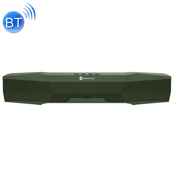 NewRixing NR-7011 Outdoor Portable Bluetooth Speaker with Phone Holder, Support Hands-free Call / TF Card / FM / U Disk(Green)