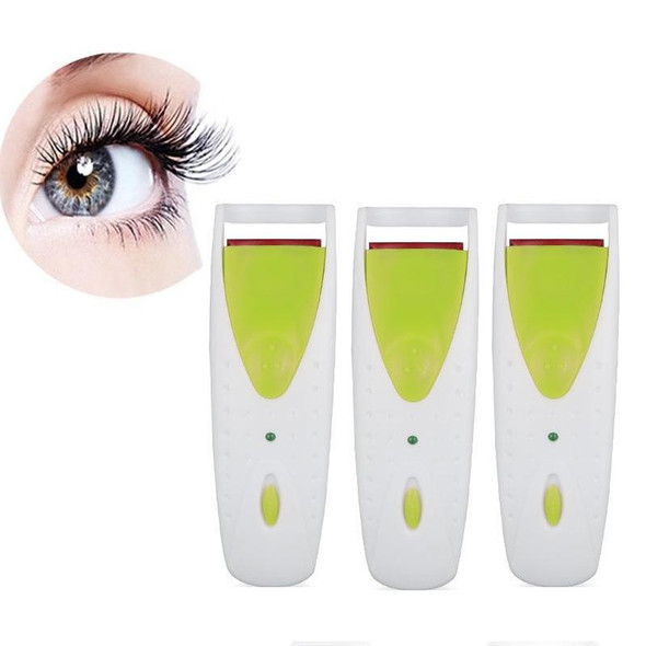 3 PCS Electric Eyelash Curler Heating Styling Electric Eyelash Curler(Green)