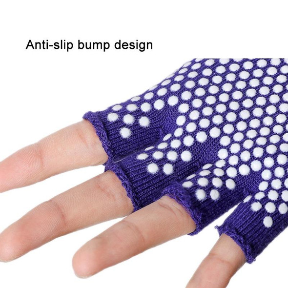 Ladies Non-Slip Fingerless Aerial Yoga Aid Gloves(Black)