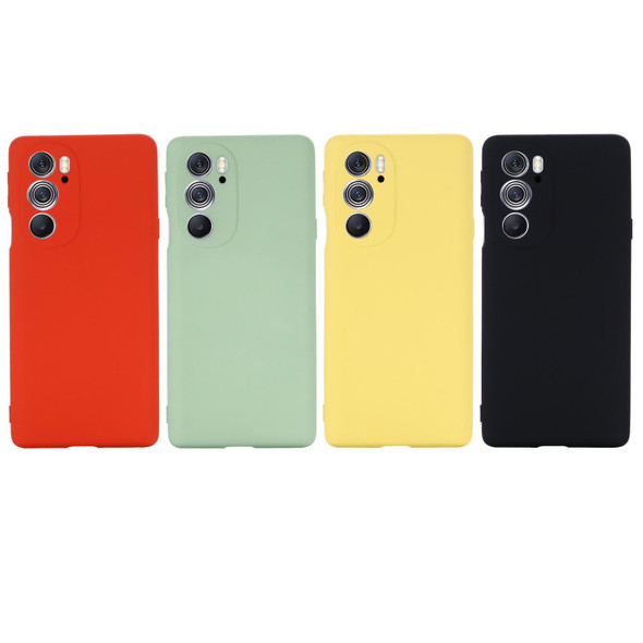 Motorola Edge 30 Pro Pure Color Liquid Silicone Shockproof Phone Case(Green)