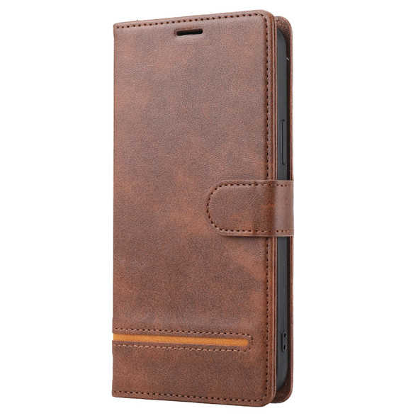 Classic Wallet Flip Leatherette Phone Case - iPhone 13 Pro(Brown)