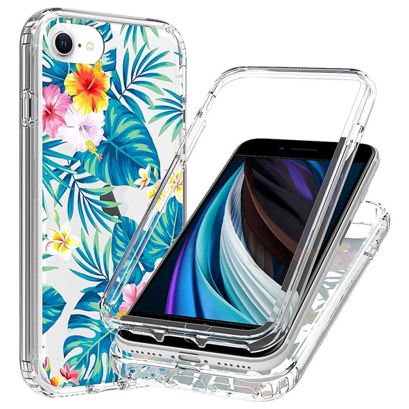 2 in 1 High Transparent Painted Shockproof PC + TPU Protective Case - iPhone 6s Plus & 6 Plus(Banana Leaf)