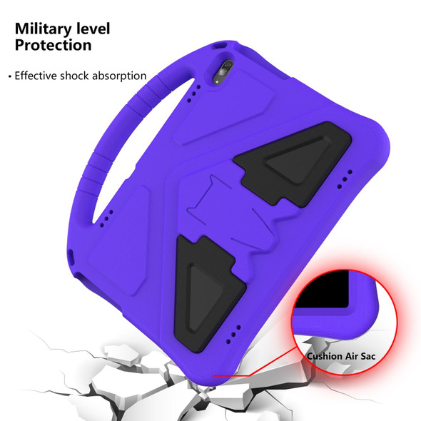 Huawei MediaPad T5 10.1 EVA Flat Anti Falling Protective Case Shell with Holder(Purple)