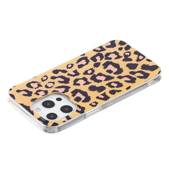Electroplating TPU Protective Case - iPhone 13 Pro Max(Leopard Print)