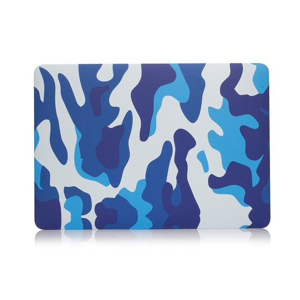 Camouflage Pattern Laptop Water Decals PC Protective Case - Macbook Pro 15.4 inch A1286(Blue Camouflage)